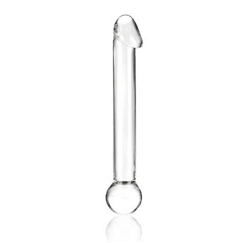 glas 7 inches realistic head glass dildo clear on literotica