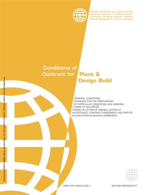 fidicyellow fidic yellow book conditions  contract  plant  copyright