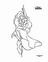 Coloring Tarzan Pages Jane Sagwa Popular Coloringhome Library Clipart sketch template