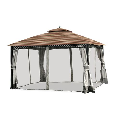patio garden winds replacement canopy top cover   aldi gardenline grill gazebo riplock