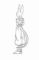 Beerus Coloring Pages Lord Dbz Sketch Template Lineart Deviantart sketch template