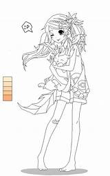 Anime Girl Base Pokemon Deviantart Template Merrychristmaswishes Info Group sketch template