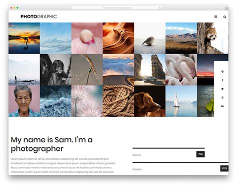 professional photography website templates  printable templates