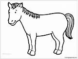 Horse Pages Coloring Cute Kids Color Cartoon Adults Printable Print Coloringpagesonly sketch template