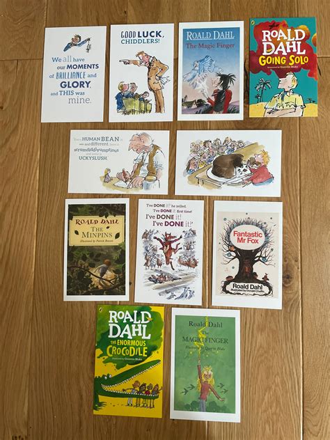 Set Of 12 Roald Dahl Postcards Etsy