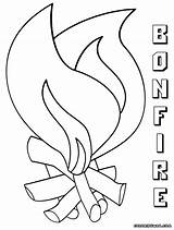 Bonfire Coloring Colorings sketch template