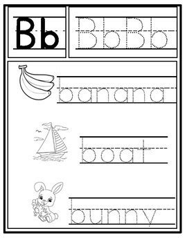 alphabet tracing  coloring pages full page version tpt