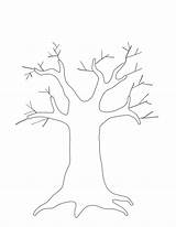 Tree Template Trunk Kids Family Printable Coloring Clipart Empty Outline Drawing Line Cliparts Crafts Paper Templates Big Print Open Color sketch template