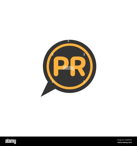public relations logo pr letters vector illustration pr agency sign
