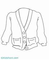 Coloring Sweater Pages Template Sheet Cardigan sketch template