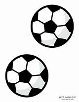 Soccer Ball Coloring Printables Set Small Pages Print Medium Color sketch template