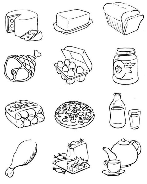 food coloring pages  printable  enjoy coloring food