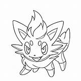Pokemon Coloring Pages Zorua Flareon Drawing Super Cute Kawaii Color Printable Games Go Eevee Getcolorings Getdrawings Print sketch template
