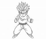 Coloring Gohan Pages Popular sketch template