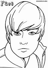 Face Coloring Pages Boy Colouring Colorings Print sketch template