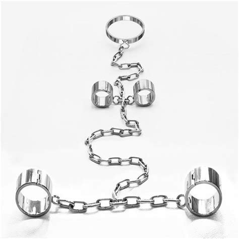 top quality stainless steel heavy type bdsm bondage slave restraints