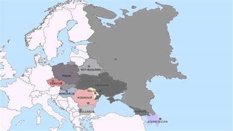 kaart oost europa landen en hoofdsteden kaart