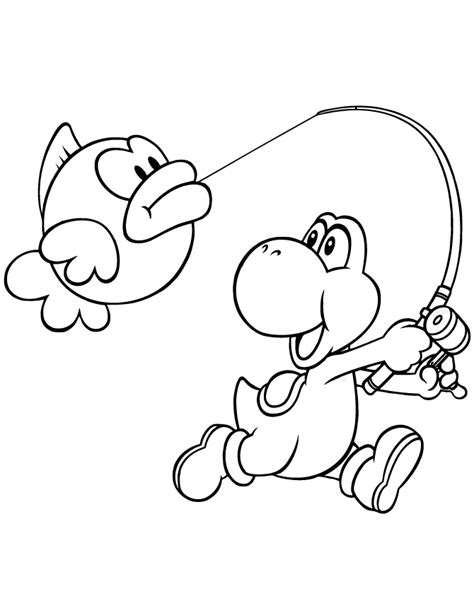 yoshi coloring page fish coloring page cartoon coloring pages cute