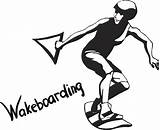 Wakeboarding Clip sketch template