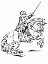 Caballeros Ausmalbilder Ritter Ausdrucken Chevalier Malvorlagen Medieval Knights Ausmalen Mittelalter Caballo Websincloud Nouveau Pferde sketch template