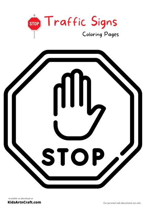 stop sign coloring page  printable coloring pages  kids