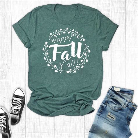 Happy Fall Y All Mom Tees Funny Fall Shirt Ideas Fall Shirts Vinyl