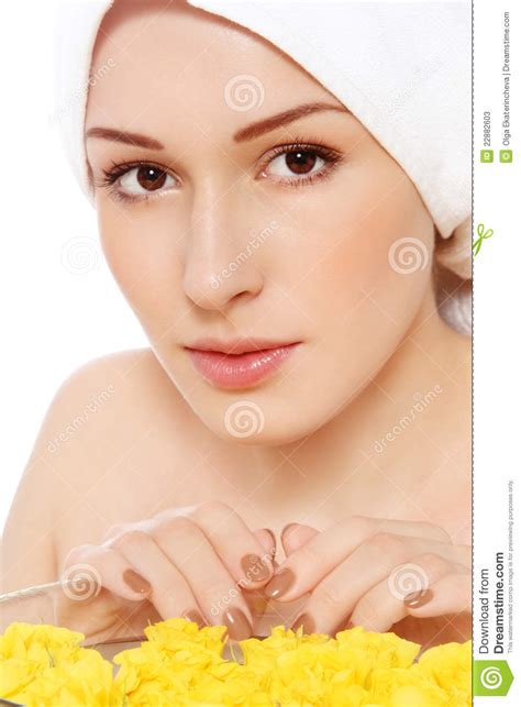 day spa stock image image  face ageing clean femininity