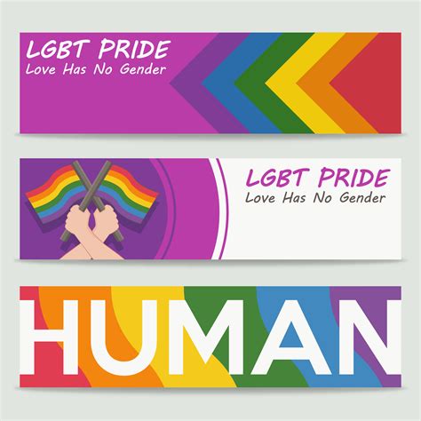 lgbt pride banners  flat style  vector art  vecteezy