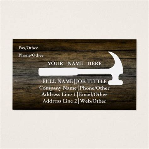 professional builder carpenter tools woodworking business card zazzle