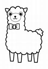 Llama Alpaca sketch template