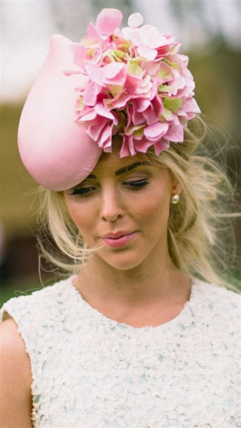 pink flowered hat fascinator hats beautiful hats derby hats