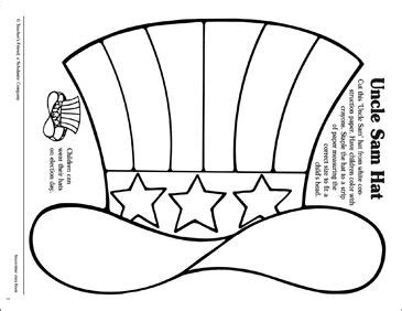 printable uncle sam hat coloring page