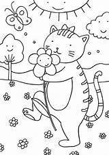 Colorat Pisicuta Planse Sfatulparintilor Plimbare Desene Pisica Copii sketch template