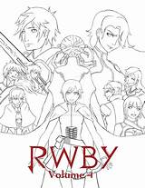 Rwby Coloring Pages Volume Poster Chibi Draft Anime Drawings Yang Template Deviant Deviantart Books Sheets Choose Board sketch template