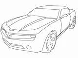 Camaro Mewarnai Chevrolet Camero Coloringhome Colouring Transformer Bumblebee Compact sketch template