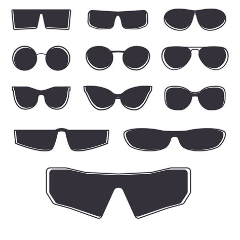 glasses template isolated  vector art  vecteezy