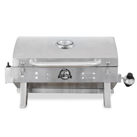 pit boss  sq  stainless steel lp gas portable grill