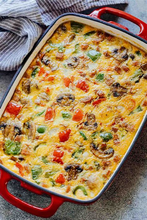 baked denver omelet breakfast casserole  carb keto healthy