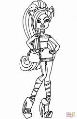 Clawdeen Coloring Cool Wolf Pages Monster High sketch template