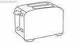 Toaster Easydrawings Appliance sketch template