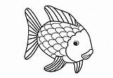 Fish Coloring Pages Rainbow Color Colorful Pdfs Animal Kids sketch template
