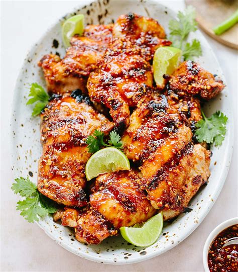 sweet ginger sticky chicken thighs recipe cart
