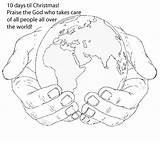 Hands Holding Earth Hand Drawing Sketch Coloring Colouring God His Pages Drawings Kids Sheets Bible Pre Google Ie Save Prayer sketch template