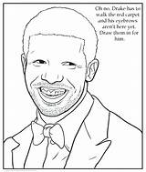 Coloring Pages Drake Book Funny Rap Minaj Nicki Color Weird Rapper Print Silly Colouring Insane Cartoon Turkey Eyebrows Lil Books sketch template