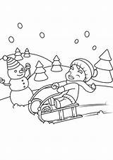 Snow Coloring Playing Pages sketch template