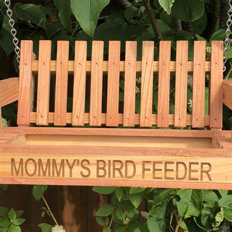 cedar swing bird feeder ebay