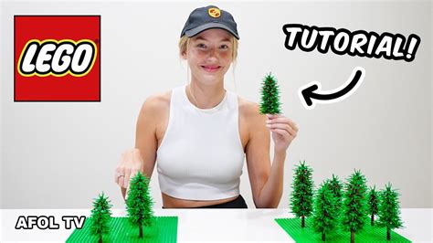 build lego pine trees tutorial youtube