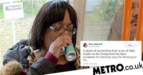 Labour S Diane Abbott Forced To Apologise For Drinking Mands