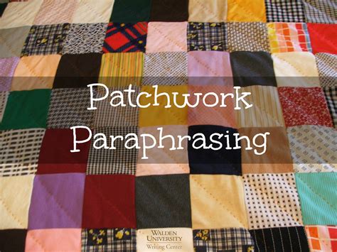 patchwork paraphrasing