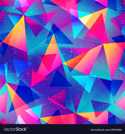 rainbow color triangle seamless pattern royalty  vector